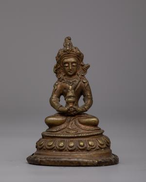 Amitayus Buddha Statue | Handcrafted Tibetan Buddhist Figurine | Meditation Shrine